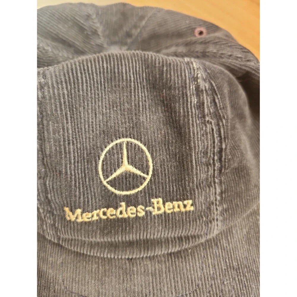 Mercedes Benz Black Courderoy Adjustable Hat Cap